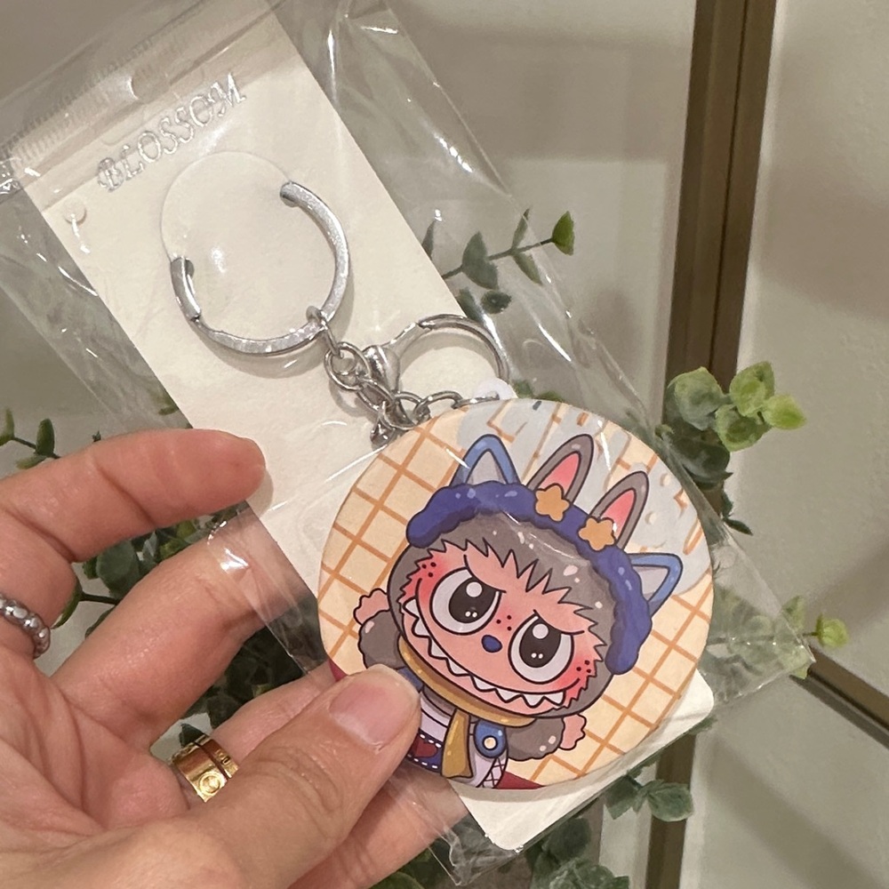 Cute Labubu Mirror Keychains Set - Picture 8 of 8